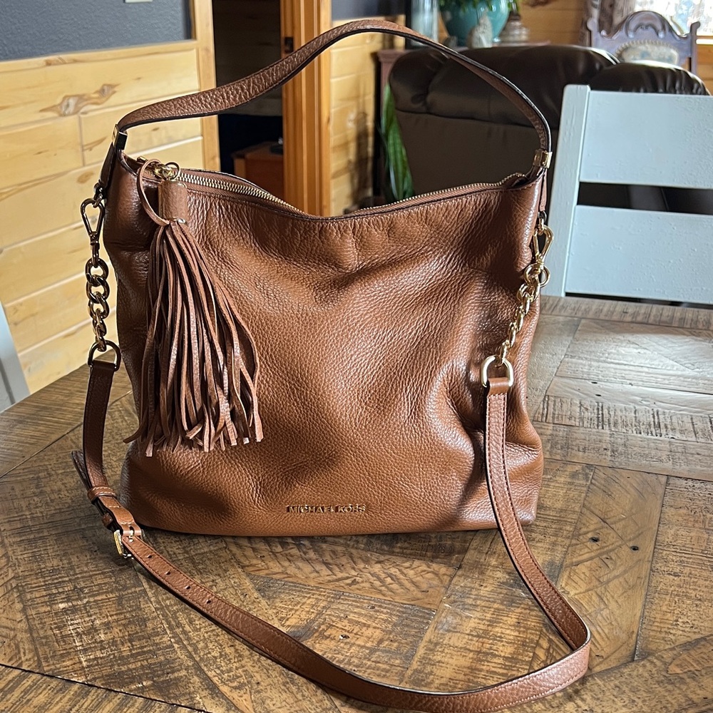 Michael Kors Tan Leather Hobo Bag